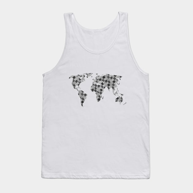 Patch up the World (black and white) Tank Top by lannie